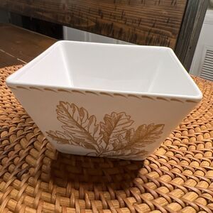 222 FIFTH "GOLD LEAVES" DESSERT/ALL PURPOSE BOWLS S/4